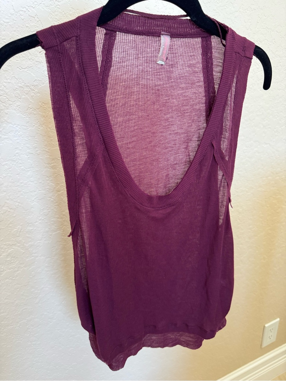 FP Movement by Free People Don’t Get It Twisted Ribbed Scoop Tank Top in Plum